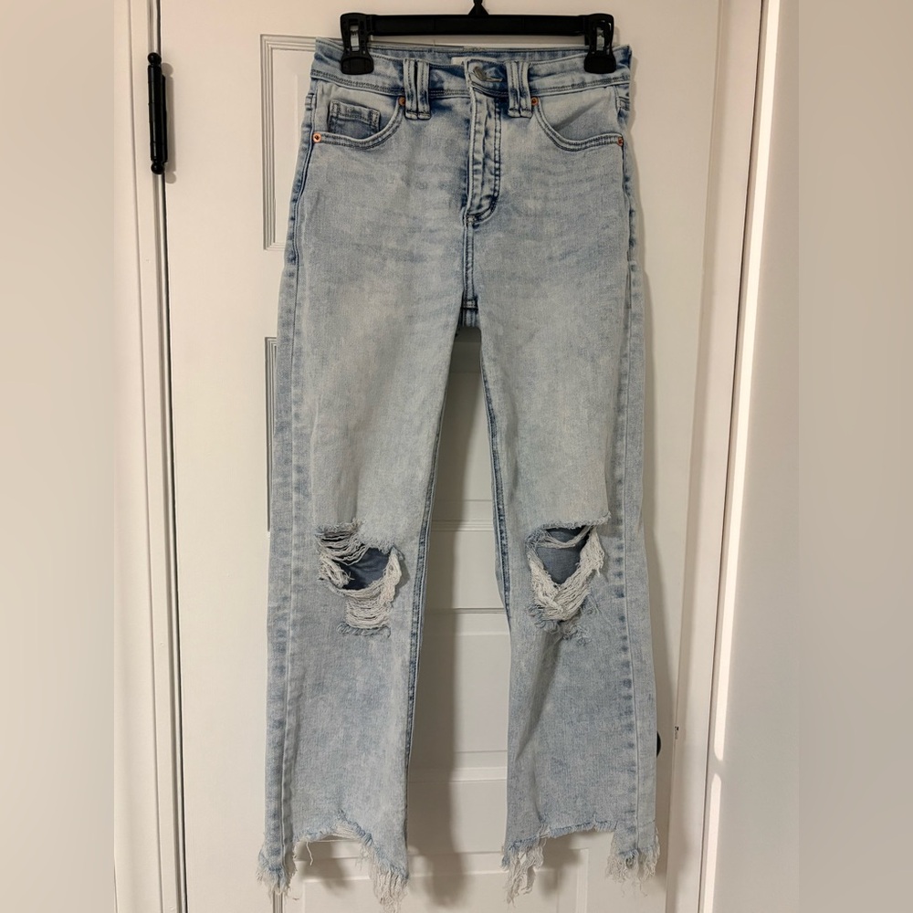 Light Blue Distressed Women Jeans Artemis Vintage